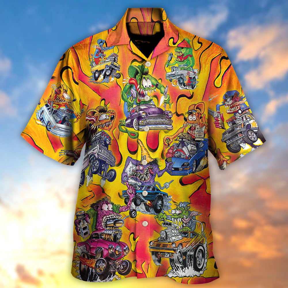 Hot Rod Vintage Racing Savage Burn Energy - Hawaiian Shirt 