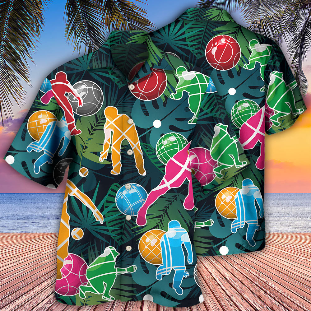 Bocce Ball Tropical Colorful Ball Games - Hawaiian Shirt 