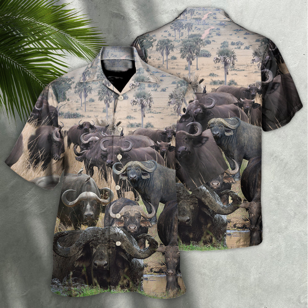 Buffalo This Is Our Happy Place - Hawaiian Shirt 