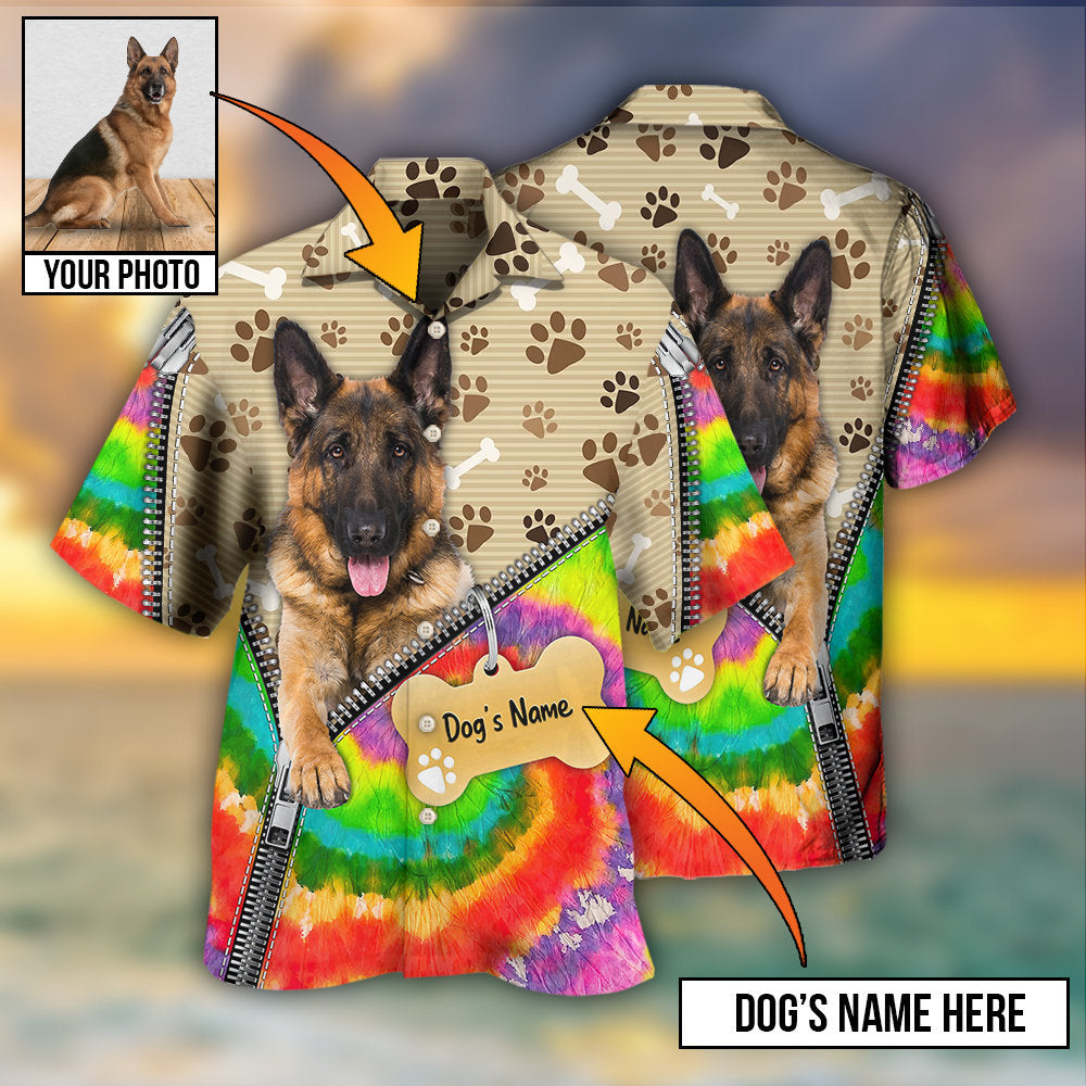German Shepherd Dog Various Style Custom Photo Personalized - Hawaiian Shirt 