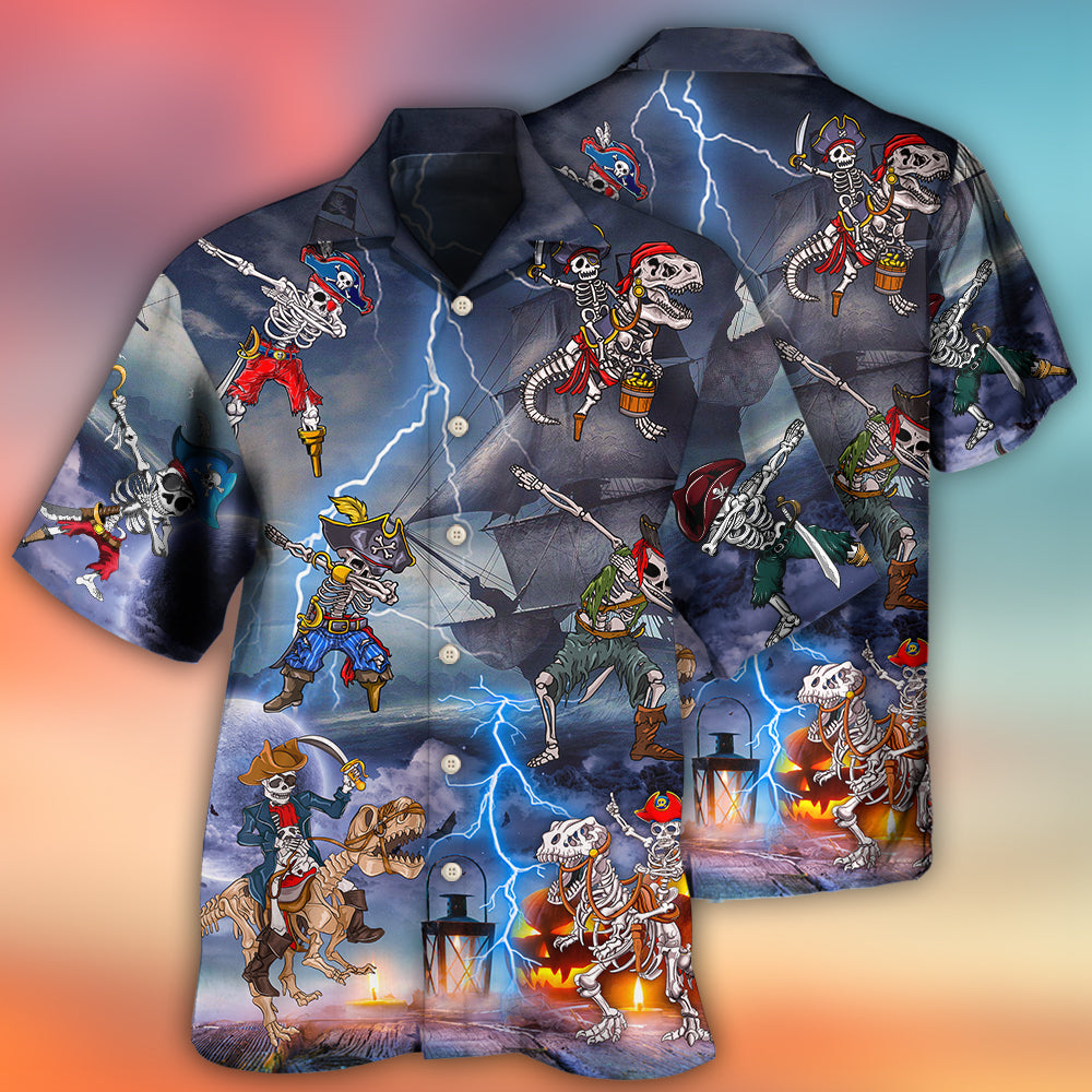Halloween Pirate Skeleton Scary - Hawaiian Shirt 
