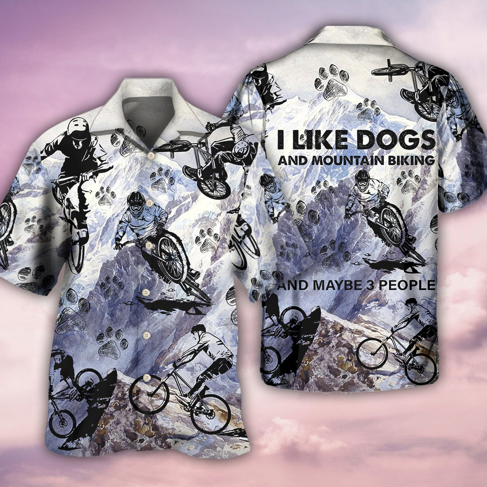 Bike I Like Dogs - Hawaiian Shirt 