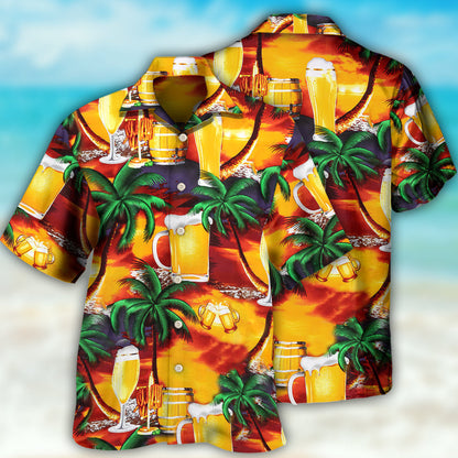 Beer In Paradise Tropical - Hawaiian Shirt 