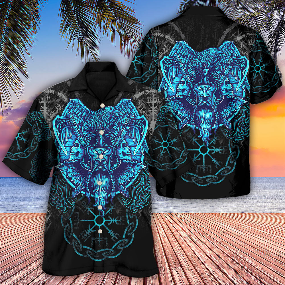 Viking King Blue Art - Hawaiian Shirt 