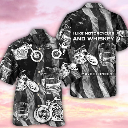 Motorcyles And Whiskey I Like - Hawaiian Shirt 