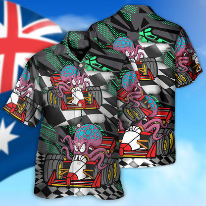Octopus Racing Formula One Car Racing Australian Vibe - Hawaiian Shirt 