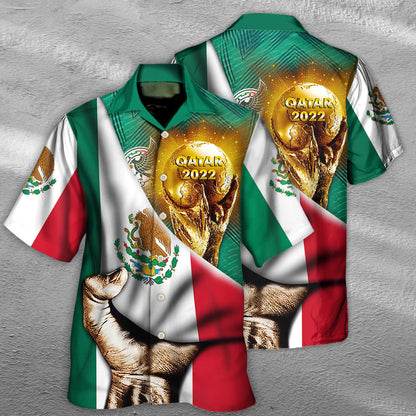 World Cup Qatar 2022 Mexico Will Be The Champion Flag Vintage - Hawaiian Shirt 