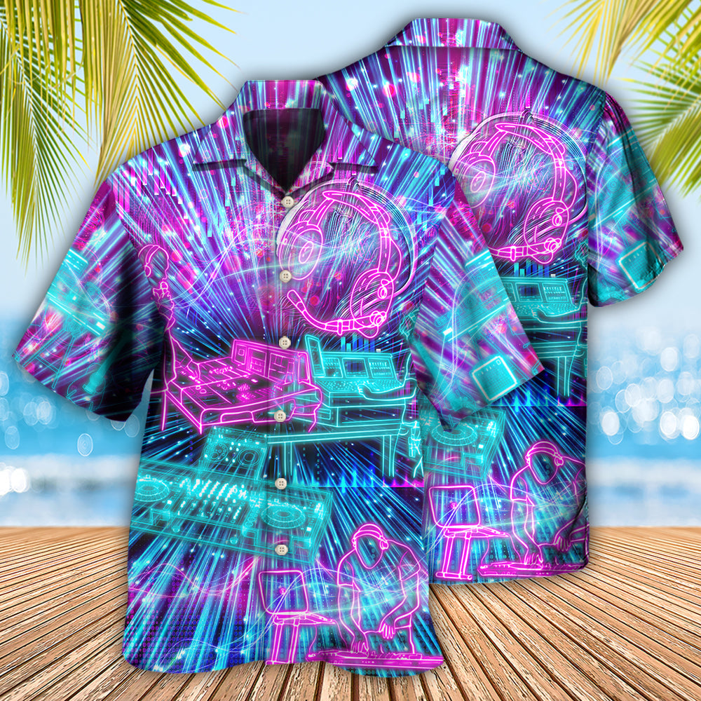 Audio Engineer Neon Style - Hawaiian Shirt 