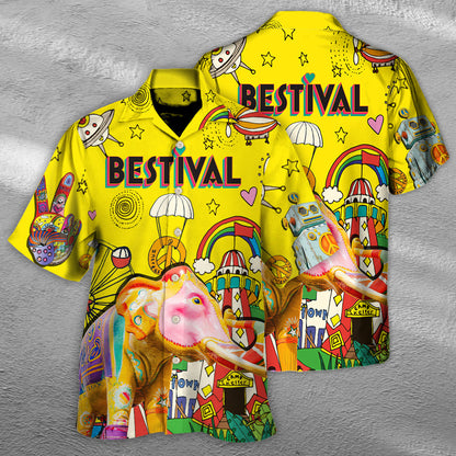 Music Bestival In My Heart Amazing Festival Colorful Style - Hawaiian Shirt 