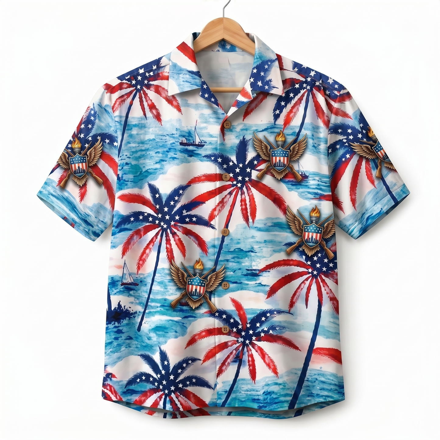 National Guard Veteran 250 Years America Premium Unisex Hawaiian Shirt For Men and Women
