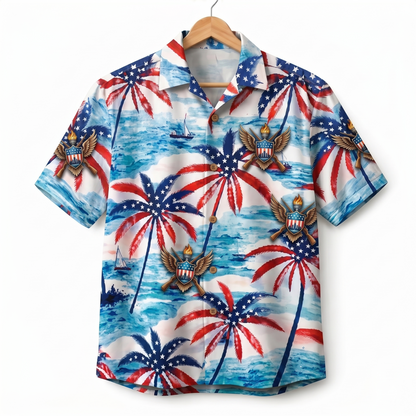 National Guard Veteran 250 Years America Premium Unisex Hawaiian Shirt For Men and Women