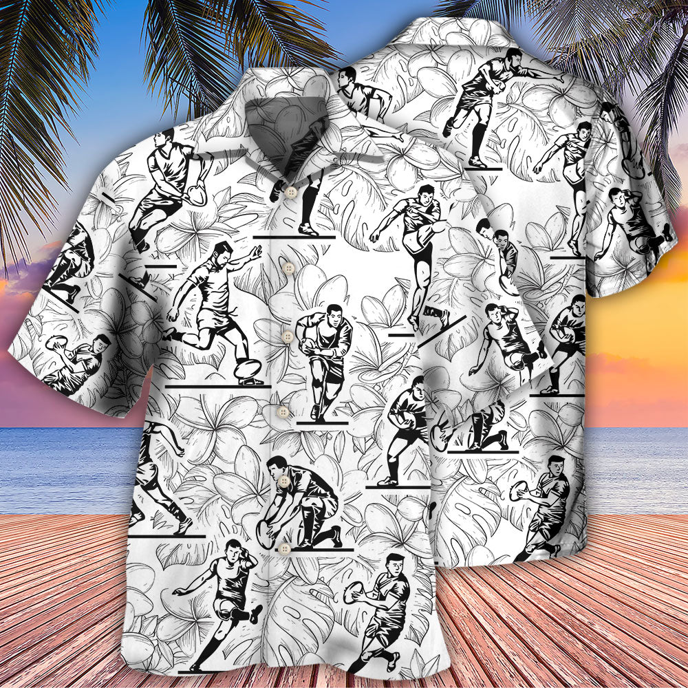 Rugby Tropical Leaf Ball Games - Hawaiian Shirt 