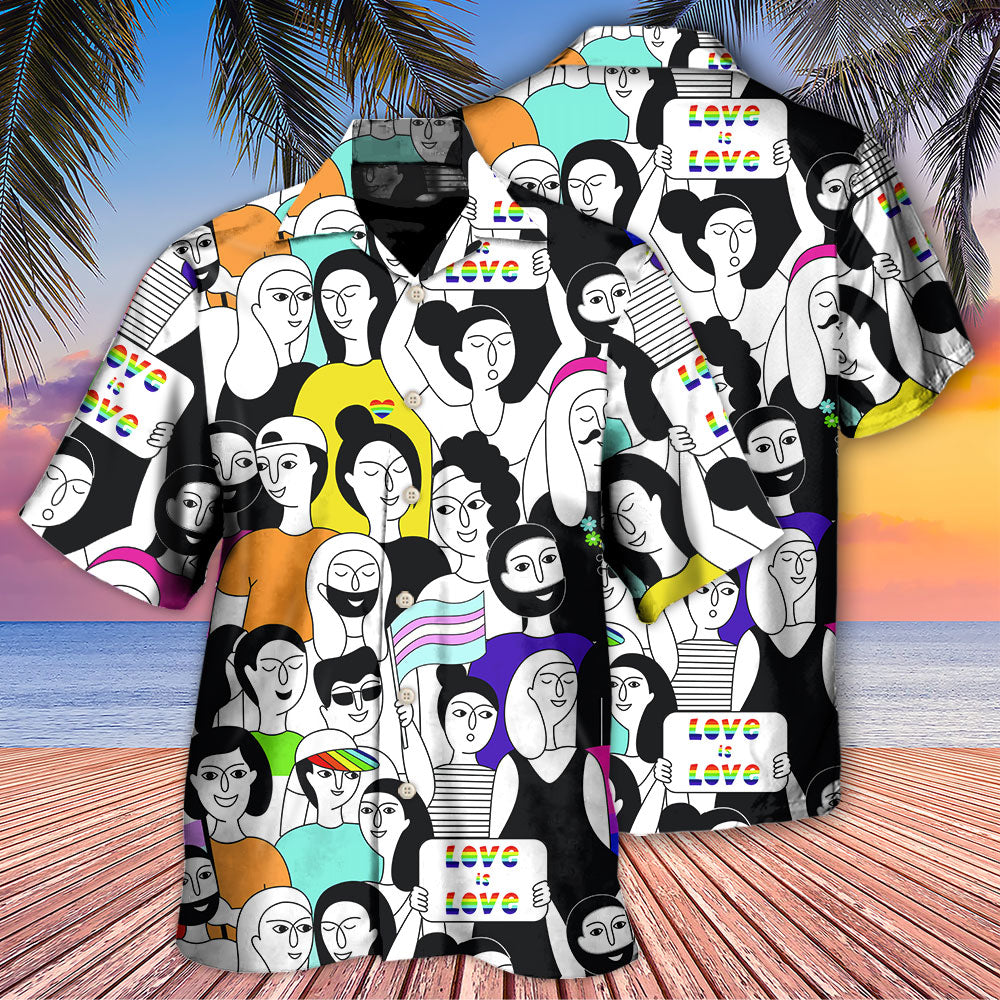 LGBT Love Who You Want - Hawaiian Shirt 