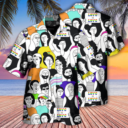LGBT Love Who You Want - Hawaiian Shirt 