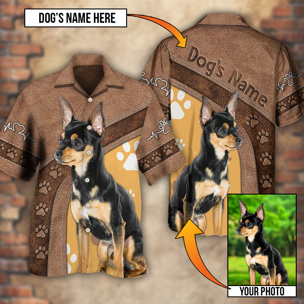 Dog Paw Brown Style Classic Custom Photo Personalized - Hawaiian Shirt 