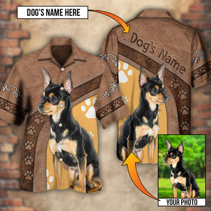 Dog Paw Brown Style Classic Custom Photo Personalized - Hawaiian Shirt 