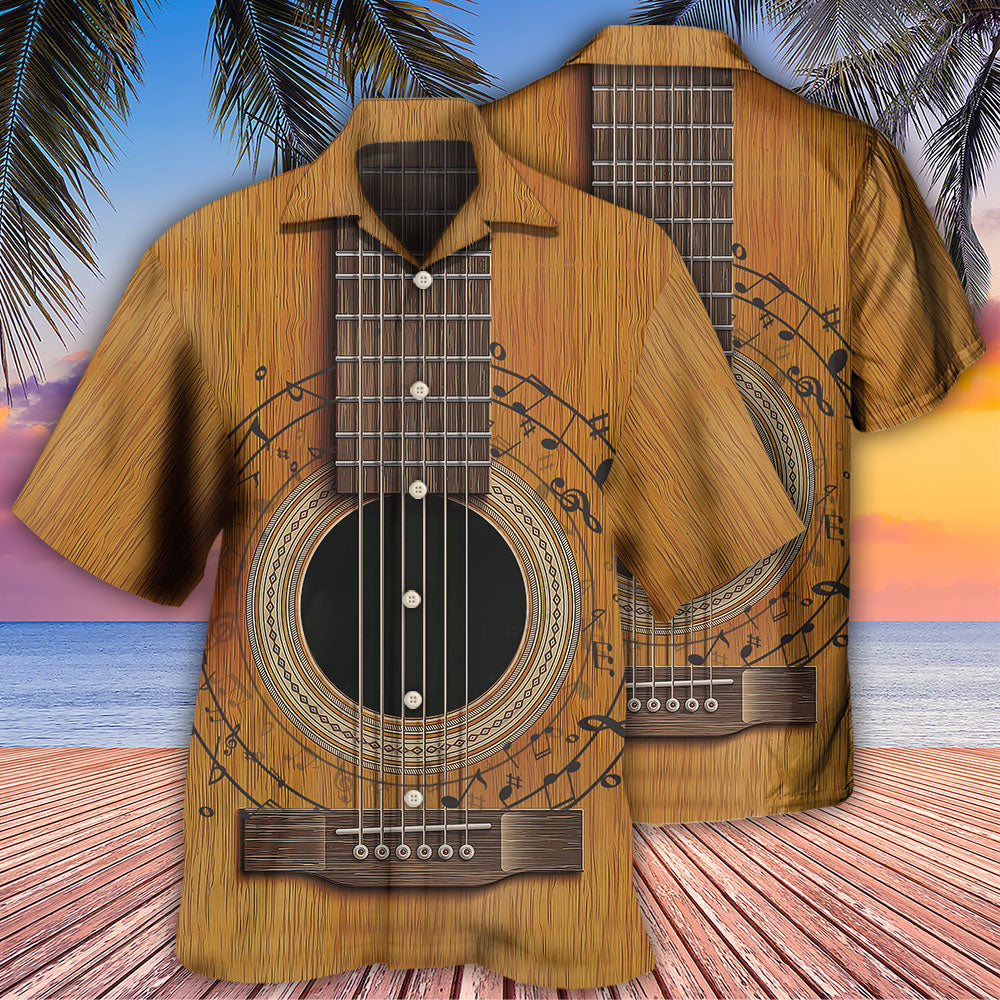 Guitar Old Retro Music Lover - Hawaiian Shirt 