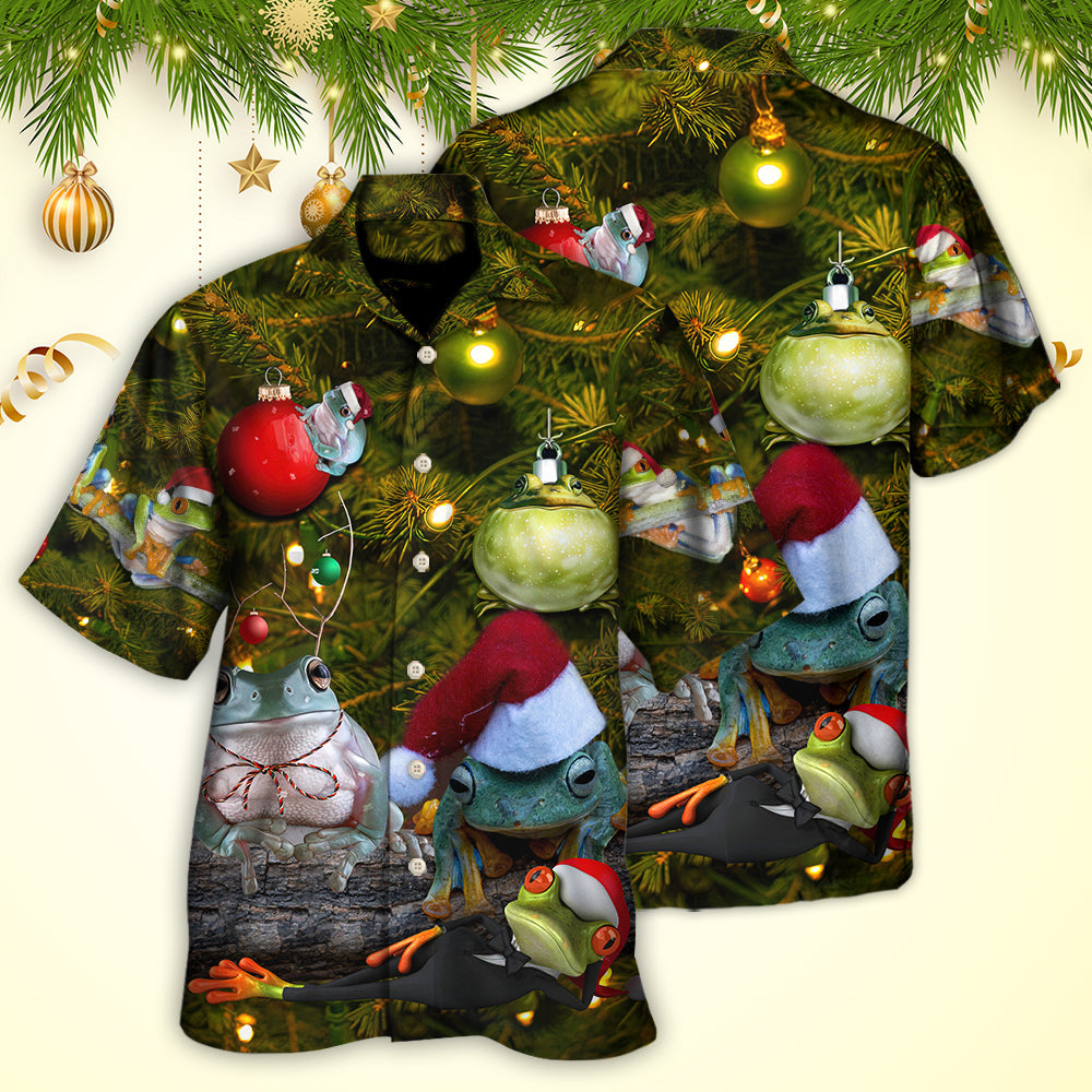 Christmas Frog Merry Christmas Bauble - Hawaiian Shirt 