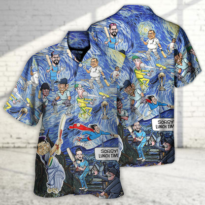 Cricket Sport Funny Play Amazing Starry Night Style - Hawaiian Shirt 