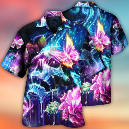 Skull Butterfly Flower Dream Lighting - Hawaiian Shirt 