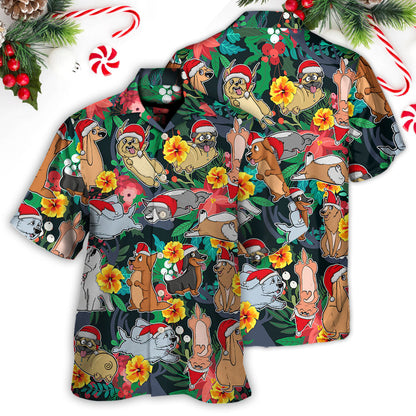 Christmas Dog Santa Merry Xmas - Hawaiian Shirt 