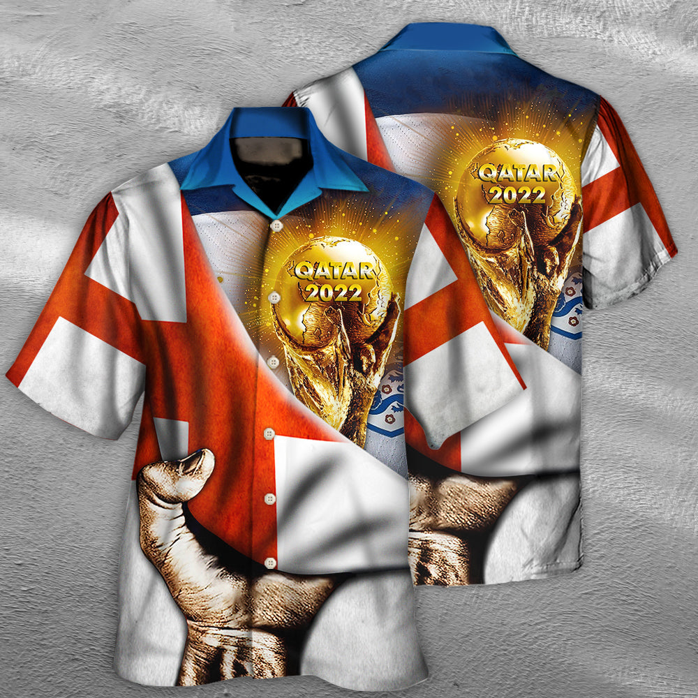 World Cup Qatar 2022 England Will Be The Champion Flag Vintage Style - Hawaiian Shirt 