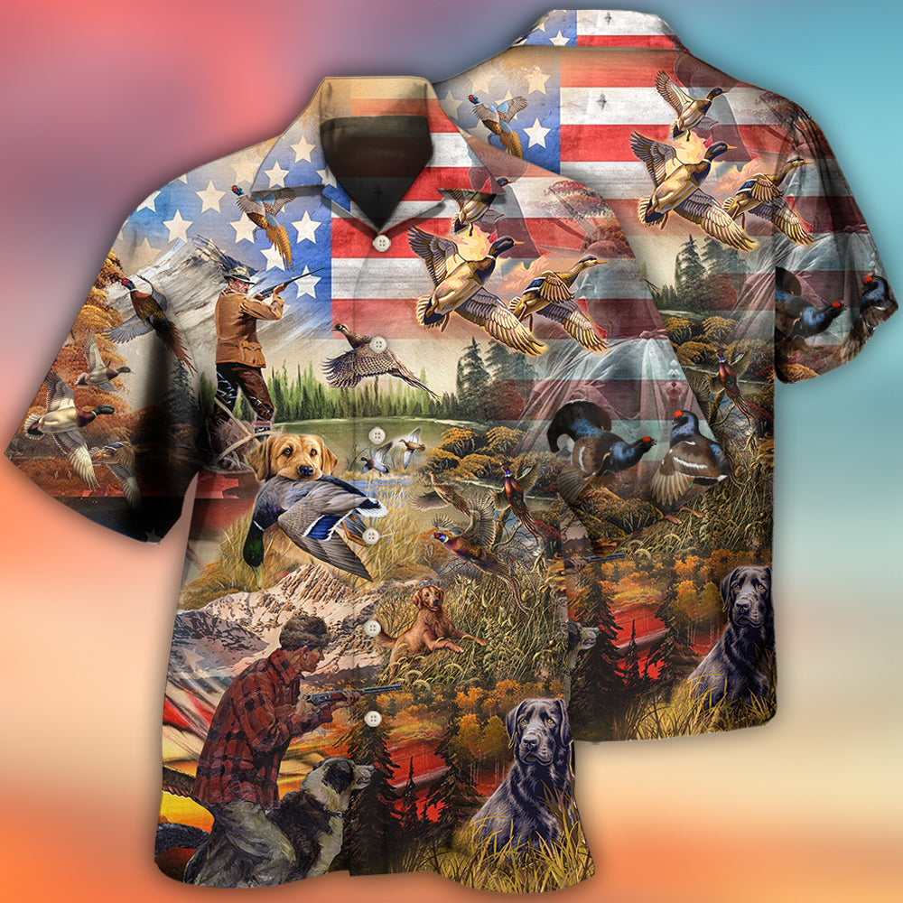 Hunting Independence Day Mallard Duck - Hawaiian Shirt 