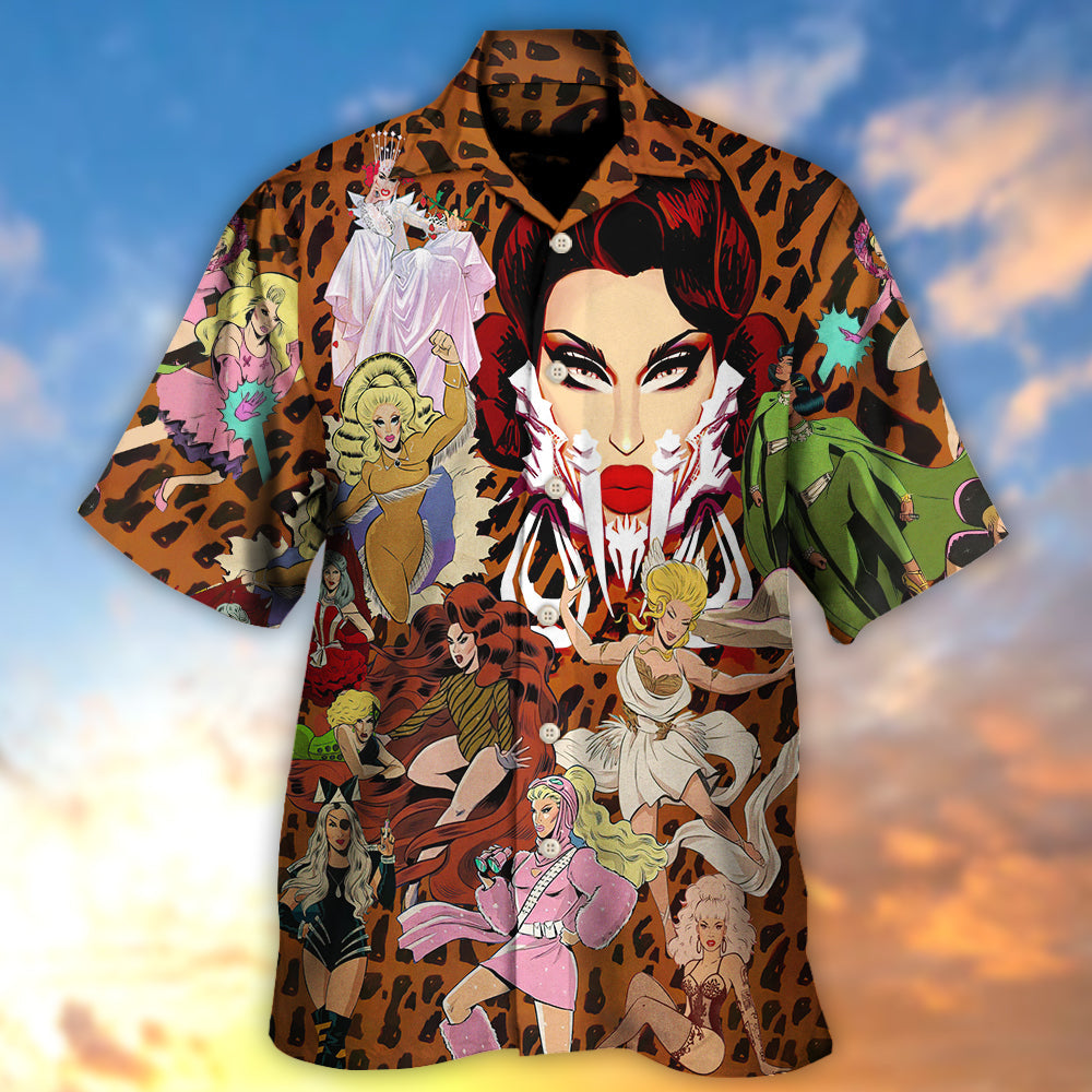 Drag Queen Born To Be Queen - Hawaiian Shirt 