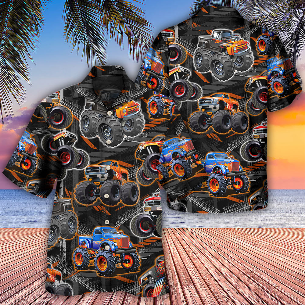 Monster Truck Racing Art - Hawaiian Shirt 