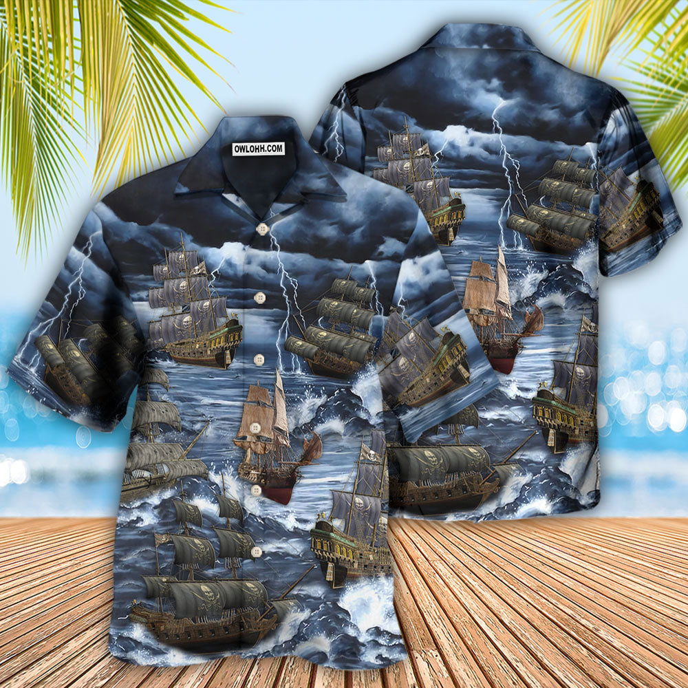 Sailing And Storm Thunder - Hawaiian Shirt 