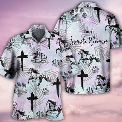 Coffee Jesus Dog Horse - Hawaiian Shirt 