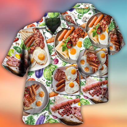 Food Breakfast Sausage Art Style - Hawaiian Shirt 