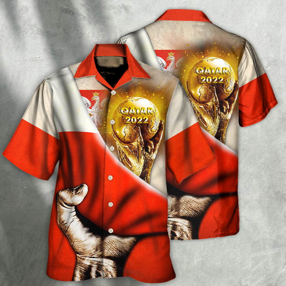 World Cup Qatar 2022 Poland Will Be The Champion Flag Vintage - Hawaiian Shirt 