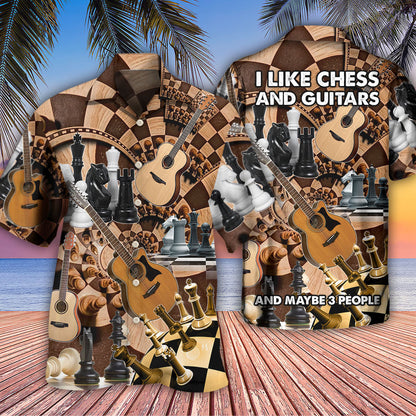 Chess I Like Chess And Guitars - Hawaiian Shirt 