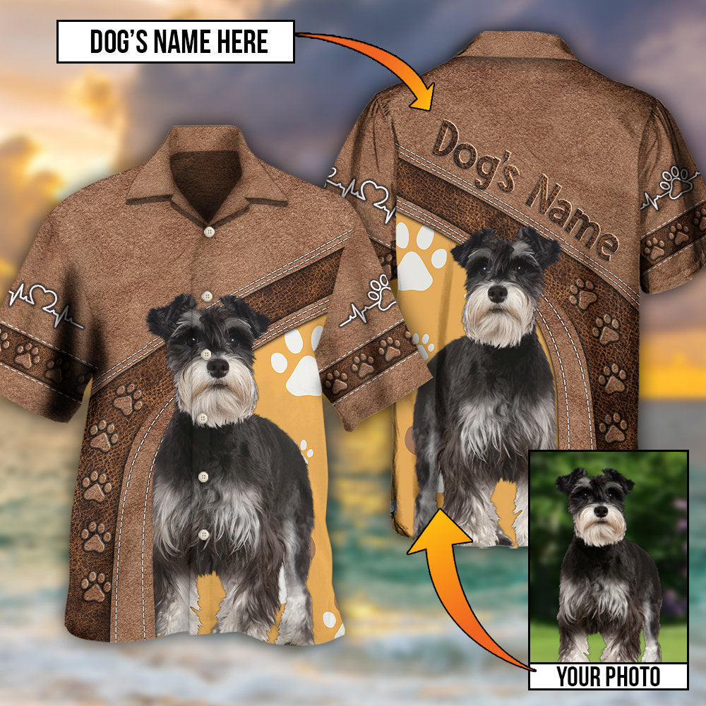 Dog Paw Brown Style Classic Custom Photo Personalized - Hawaiian Shirt 