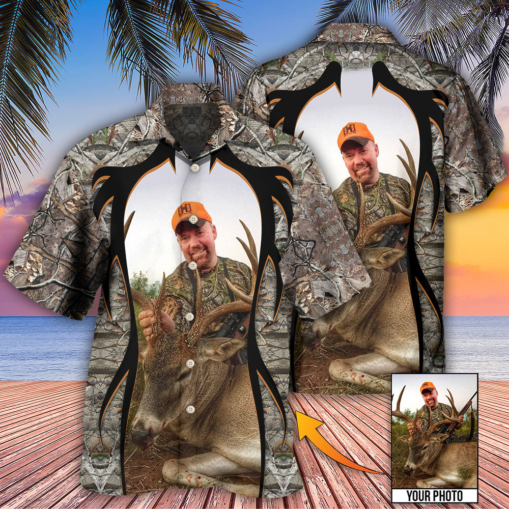 Hunting Lover Cool Pattern Custom Photo - Hawaiian Shirt 
