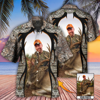 Hunting Lover Cool Pattern Custom Photo - Hawaiian Shirt 