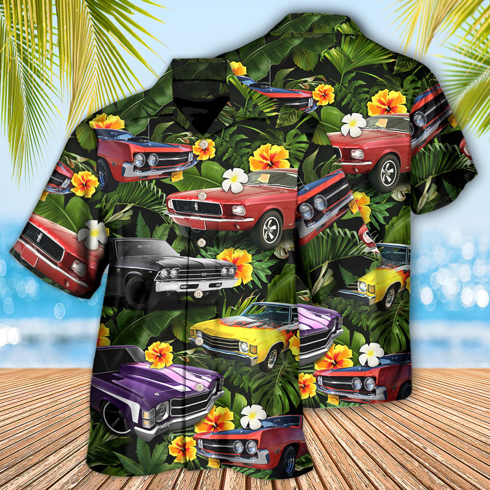 Muscle Car Tropical Vibe - Hawaiian Shirt 