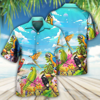 Parrot Beach And Sky Art - Hawaiian Shirt 