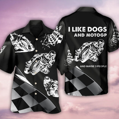 Racing I Like Dogs - Hawaiian Shirt 