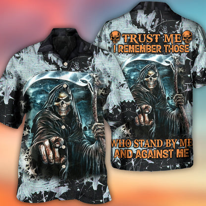 Skull Dark Death Scythe - Hawaiian Shirt 