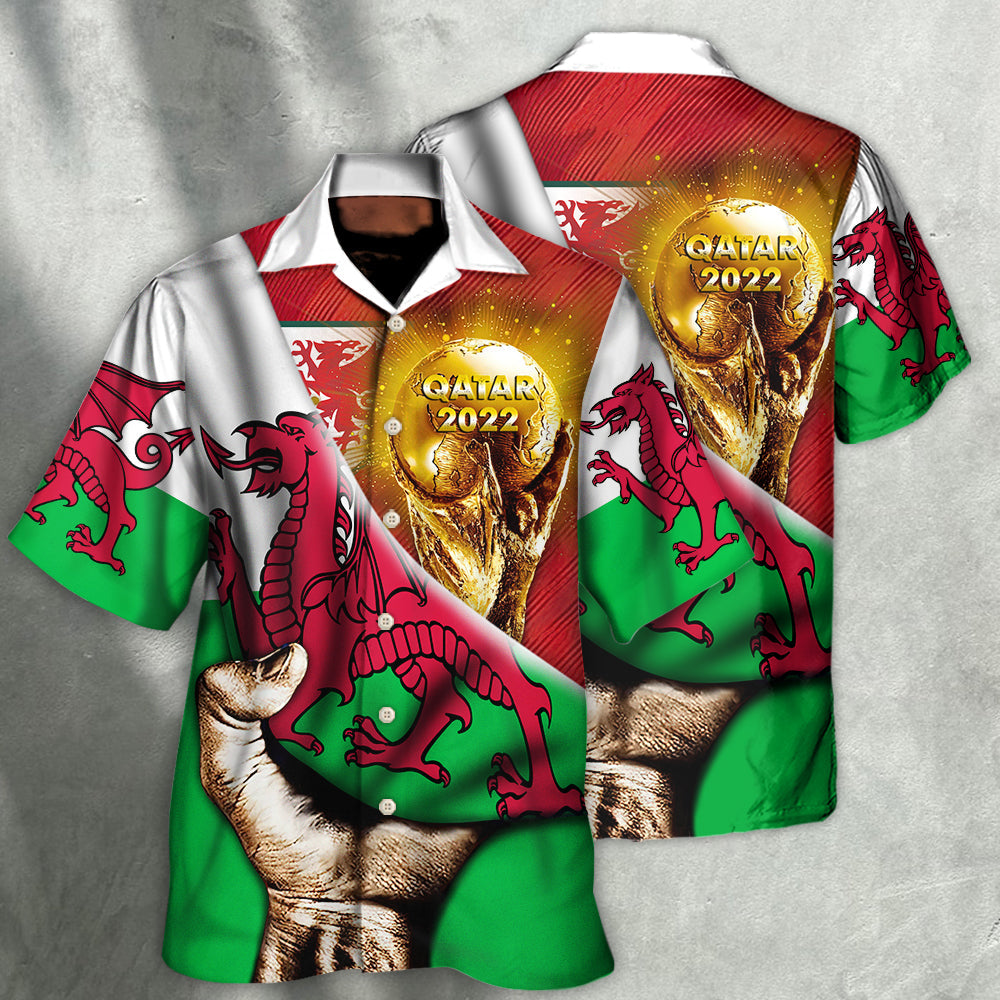 World Cup Qatar 2022 Wales Will Be The Champion Flag Vintage - Hawaiian Shirt 