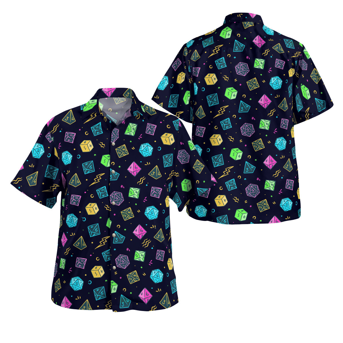DnD Dice Colorful Style - Hawaiian Shirt 
