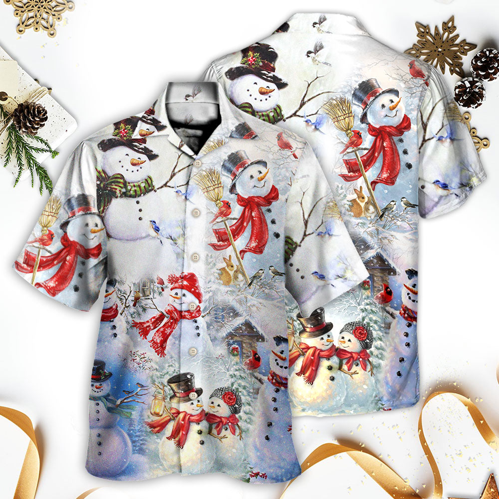 Snowman Christmas Merry Xmas - Hawaiian Shirt 