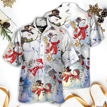 Snowman Christmas Merry Xmas - Hawaiian Shirt 