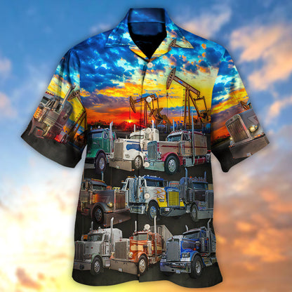 Truck Monster Classic Beautiful Sunset - Hawaiian Shirt 