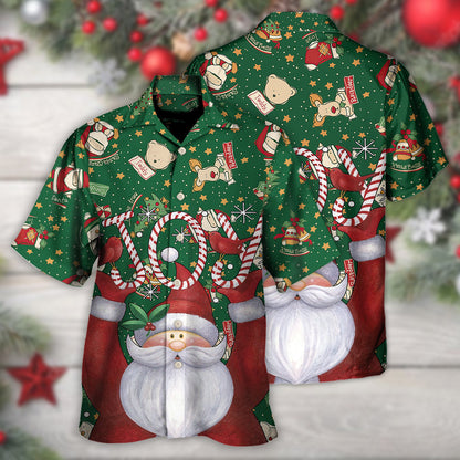 Christmas Santa Claus Lover Joy Green Style - Hawaiian Shirt 