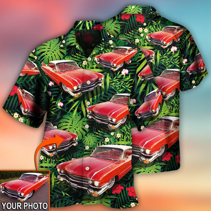 Car Eldorado Car Classic Tropical Flower Custom Photo - Hawaiian Shirt 