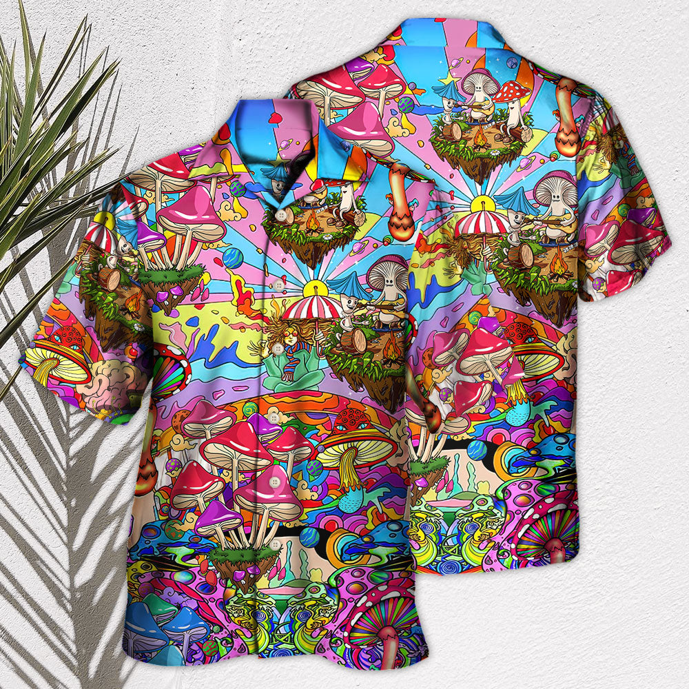 Hippie Mushroom Hallucinogenic Psychedelic - Hawaiian Shirt 