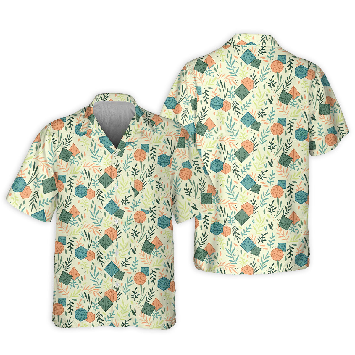 DnD Dice Plants Pattern - Hawaiian Shirt 